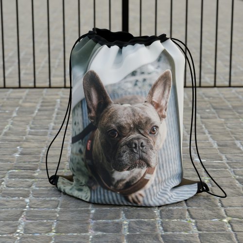 Custom Dog Photo Personalized Pet Drawstring Bag