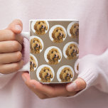 Custom Dog Photo | Personalized Pet Face Coffee Mug<br><div class="desc">Sip your favorite drink with your favorite face! This custom dog photo mug features your pet’s photo in a repeating pattern on a stylish taupe-brown background. Perfect for dog moms, dog dads, pet lovers, and as a meaningful gift for birthdays, holidays, or everyday joy. Simply upload your pet’s picture and...</div>