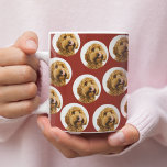 Custom Dog Photo | Personalized Pet Face Coffee Mug<br><div class="desc">Sip in style with this Custom Dog Photo Mug featuring your dog’s face in a fun repeating pattern on a rich deep red background. This personalized mug makes the perfect gift for dog moms, dog dads, pet owners, or anyone who wants their furry friend with them during their morning coffee...</div>