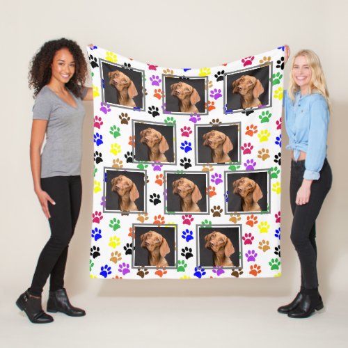 Custom Dog Photo Personalized Pet Fleece Blanket