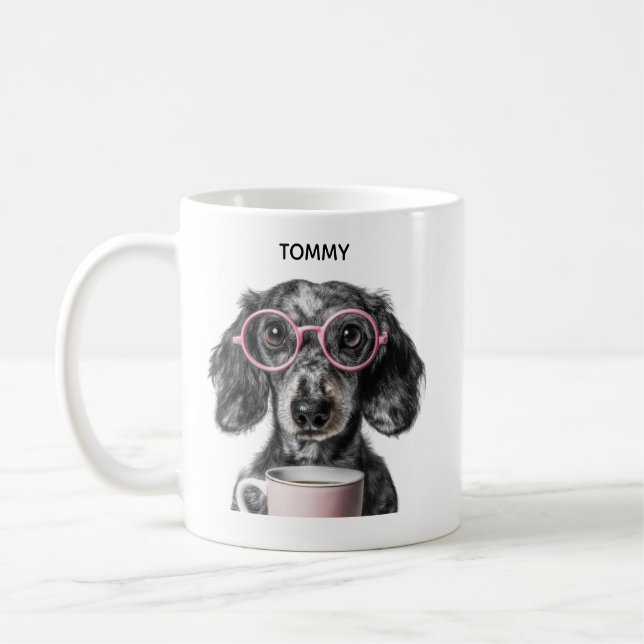 Custom Dog Photo | Personalized Pet Name Coffee Mug (Left)