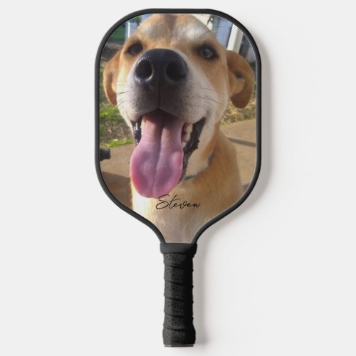 Custom Dog Photo Personalized Pickleball Paddle