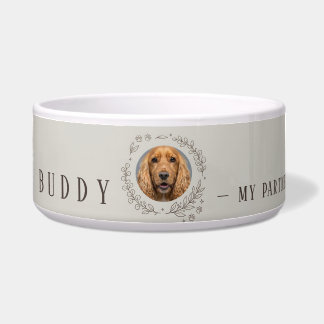 Custom Dog Photo Pet Bowl | Elegant Ceramic Dish