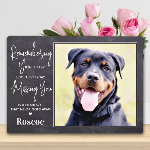 Custom Dog Photo Pet Loss Remembrance Pet Memorial Plaque