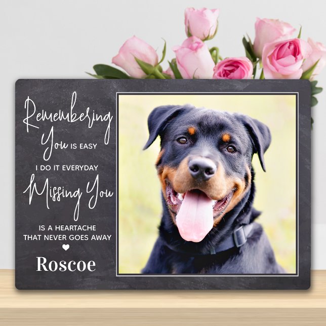 Custom Dog Photo Pet Loss Remembrance Pet Memorial Plaque (Creator Uploaded)
