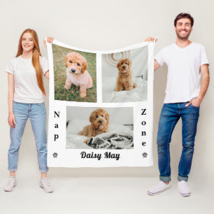 Custom Dog Photo Pet Lover Gift Fleece Blanket