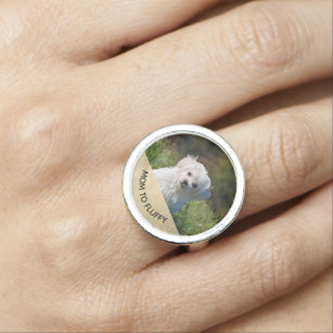 Custom Dog Photo Pet Parent Ring