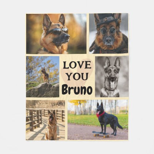 Custom Dog Photo Pet Throw with Name Memorial Gift