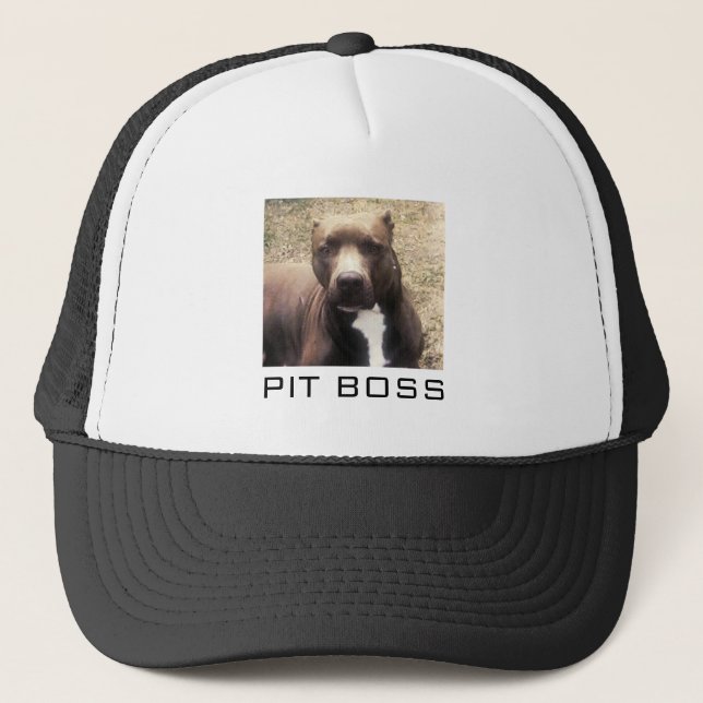 Custom Dog Photo Pitbull Trucker Hat (Front)