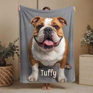 Custom Dog Photo Sherpa Blanket Pet Lover Gifts