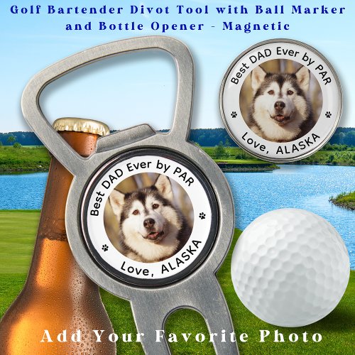 Custom Dog Photo Simple Personalized Golfer  Divot Tool