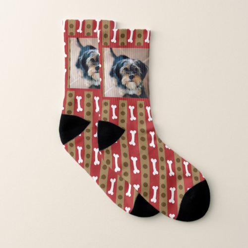 Custom Dog Photo Socks Personalized Pet Keepsake