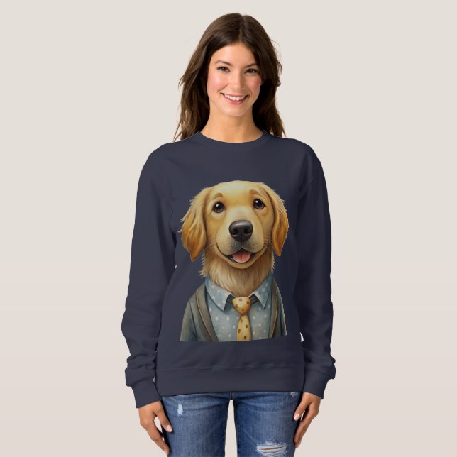 Custom Dog Photo Sweatshirt – Cozy Style for Women (Front Full)