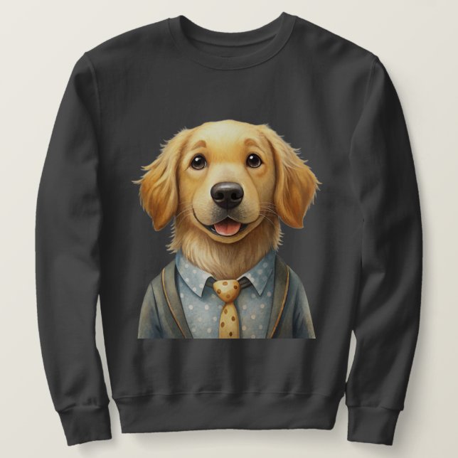 Custom Dog Photo Sweatshirt – Designed for Men (Design Front)