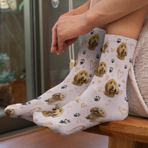 Custom Dog Photo Valentine Cute Pet Lover  Socks
