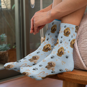 Custom Dog Photo – Valentine Gift for Dog Lover Socks