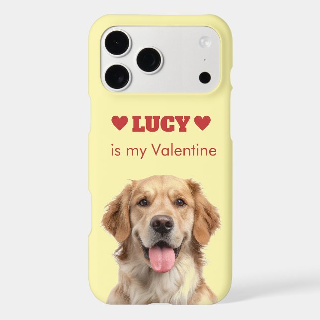 Custom Dog Photo Valentine's Day iPhone Case (Back)