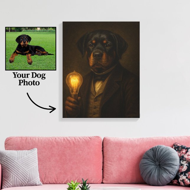 Custom Dog Portrait Canvas – Noble Style Print (Creator Uploaded)