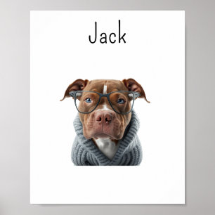 Custom Dog Portrait, Custom pet Portrait, pet gift Poster