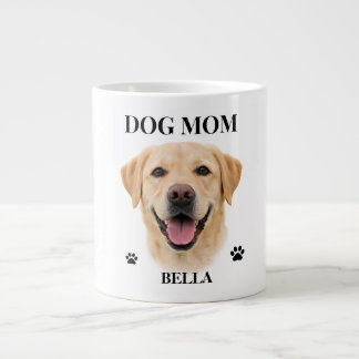 Custom Dog Portrait Gift for Her | Personalized Giant Coffee Mug