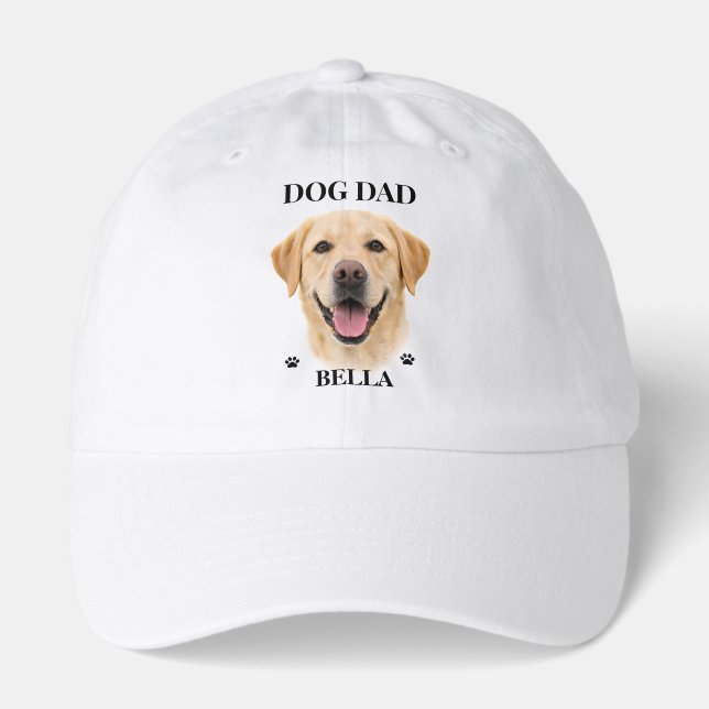 Custom Dog Portrait Gift for Him | Personalized Hat (Front)