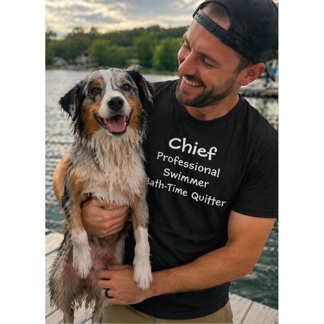 Custom Dog Professional Swimmer Bath Time Quitter T-Shirt (Creator Uploaded)
