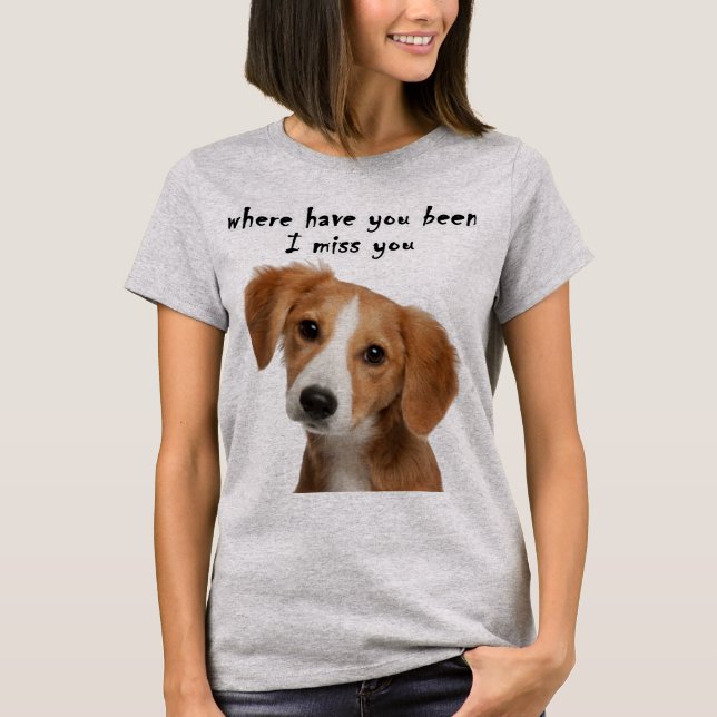 Custom Dog Shirt, Dog Photo T-Shirt, Pet Drawing, T-Shirt (Front)