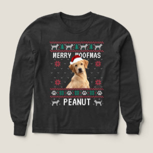 Custom Dog Ugly Christmas Sweatshirt with Photo Tri-Blend Shirts