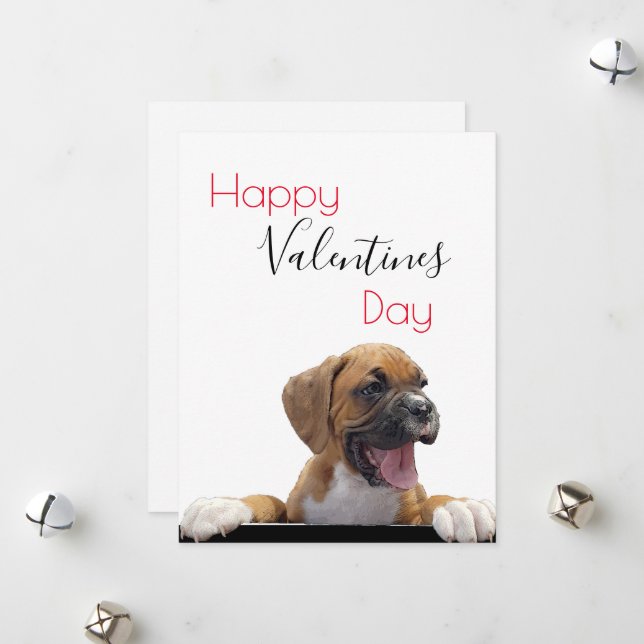 Custom Dog Valentine Card (Front/Back In Situ)