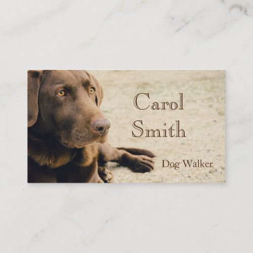 Custom Dog Walker Pet Sitting Business Service Bu Business Card