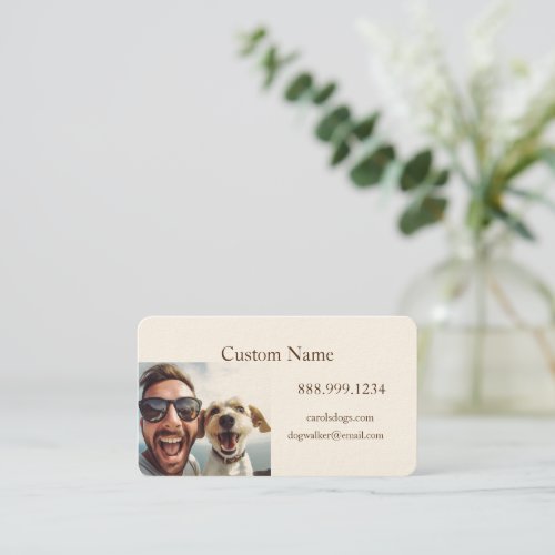 Custom Dog Walker Pet Sitting Business Service Business Card