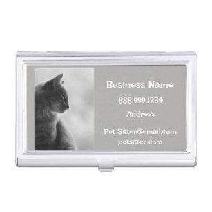 Custom Dog Walker, Pet Sitting Business Service   Business Card Case