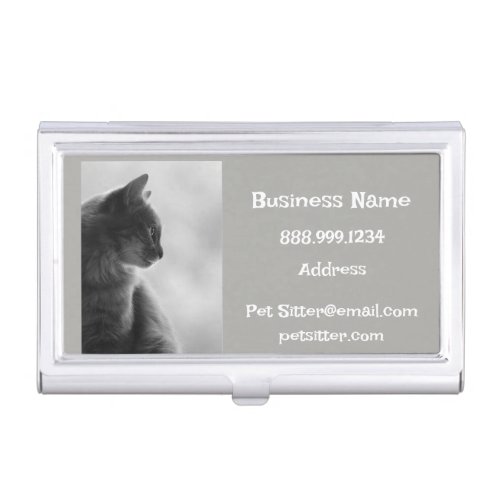Custom Dog Walker Pet Sitting Business Service   Business Card Case