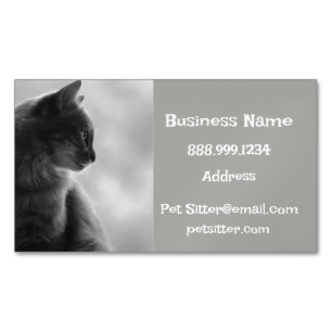 Custom Dog Walker, Pet Sitting Business Service Business Card Magnet