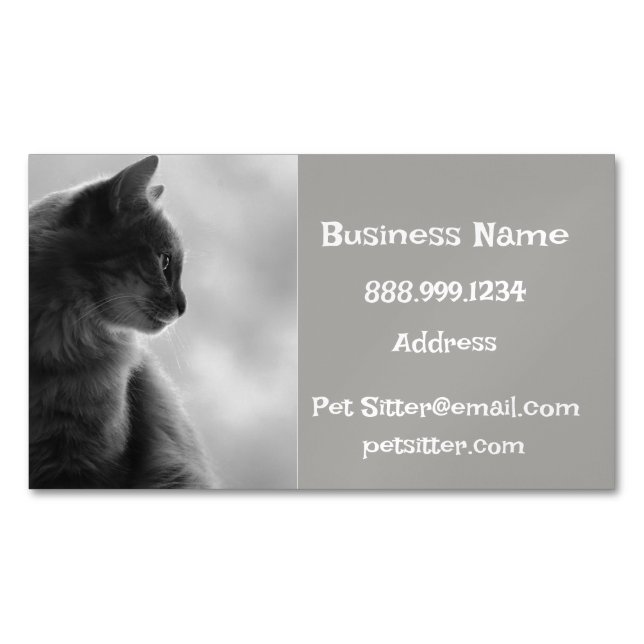 Custom Dog Walker, Pet Sitting Business Service   Card Magnet (Front)