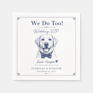Custom Dog Wedding bow Pet Printable Puppy gift Napkins