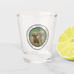 Custom Dog Wedding Favor Dog of Honor Photo cheers Shot Glass