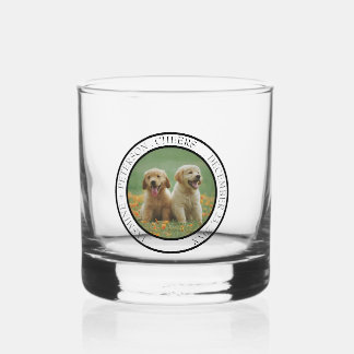 Custom Dog Wedding Favor Dog of Honor Photo cheers Whiskey Glass