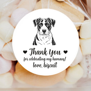 Custom Dog Wedding Favor Stickers