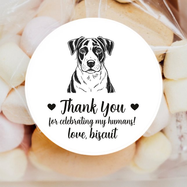 Custom Dog Wedding Favor Stickers (Creator Uploaded)