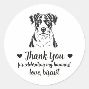 Custom Dog Wedding Favor Stickers