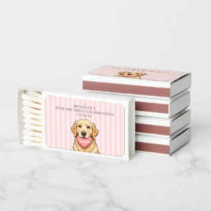 Custom Dog With Heart Party Celebration Thank You Matchboxes