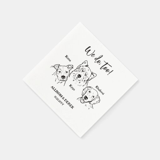Custom Dogs Napkins Zazzle