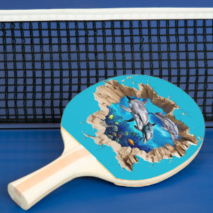 Custom Dolphin Design - Gift for Kids and Adults Ping Pong Paddle