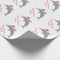 Custom dolphin Merry Christmas kids wrapping paper