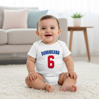 Custom Dominicana World Baseball Classic Dominican Baby Bodysuit