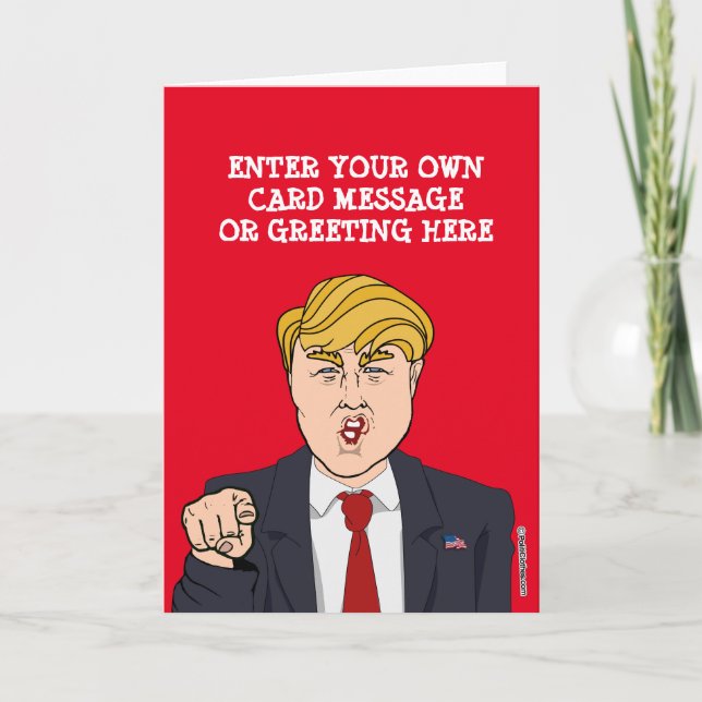 Custom Donald Trump Cartoon Card (Front)