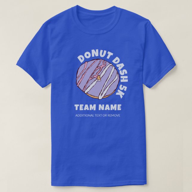 Custom Donut Dash 5k Team T-Shirt (Design Front)