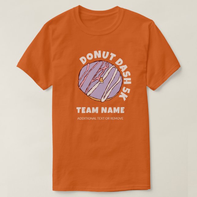 Custom Donut Dash 5k Team T-Shirt (Design Front)
