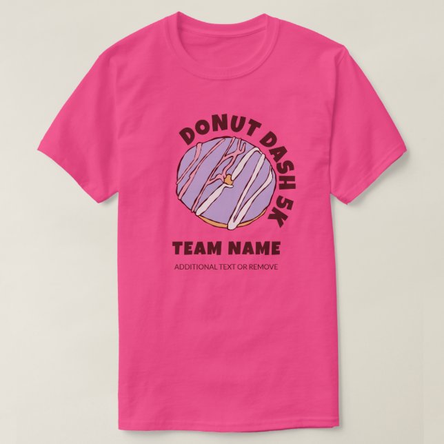Custom Donut Dash 5k Team T-Shirt (Design Front)